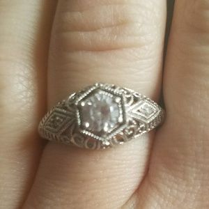 Cubic zarconia ring